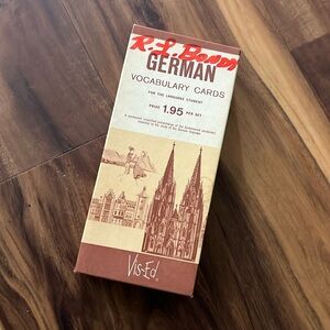 Vintage Vis-Ed German 1000 vocabulary cards Made in USA BX25